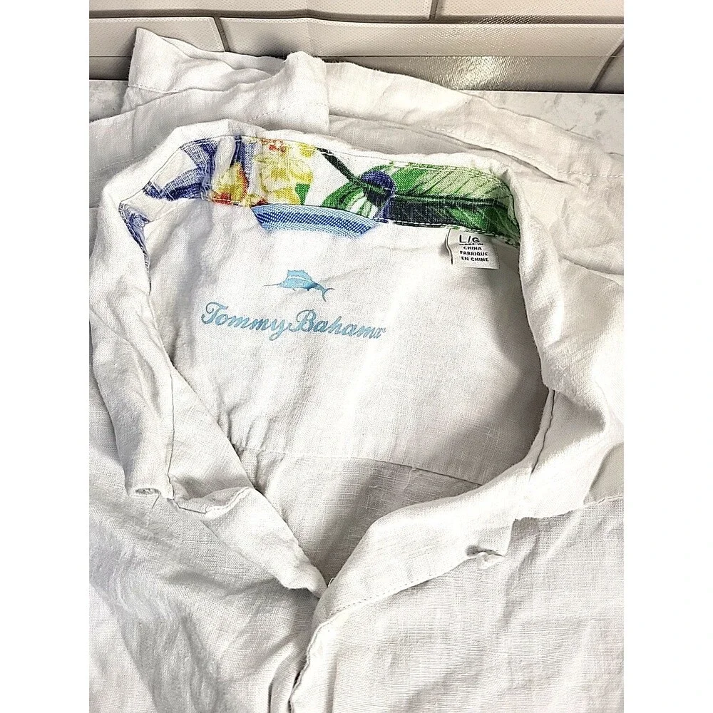 Tommy Bahama & Linksoul Men's Shirt Sz Large Short Sleeve Button Down Shirts - Picture 6 of 12